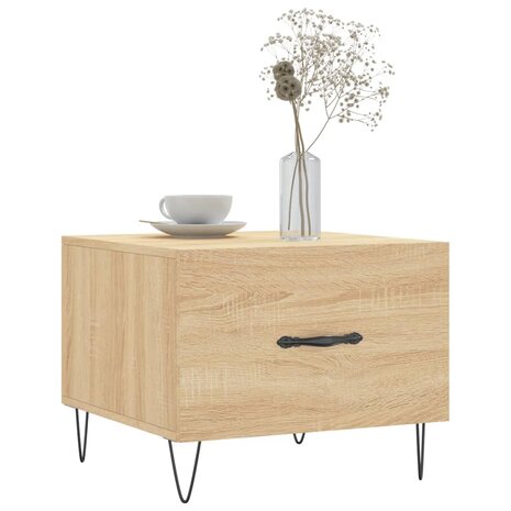 Salontafel 50x50x35 cm bewerkt hout sonoma eikenkleurig 8720845428471 3