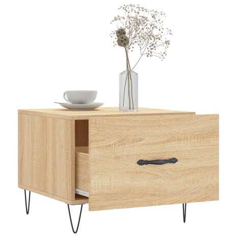 Salontafel 50x50x35 cm bewerkt hout sonoma eikenkleurig 8720845428471 4