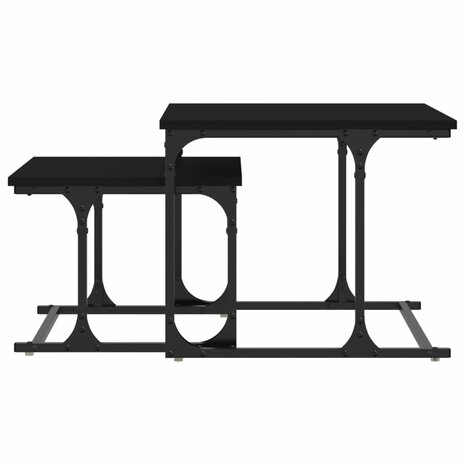 2-delige Salontafelset bewerkt hout zwart 8721012123755 4