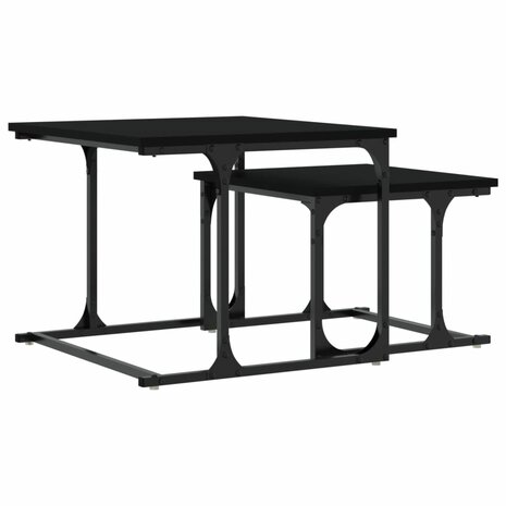 2-delige Salontafelset bewerkt hout zwart 8721012123755 6