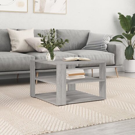 Salontafel 59,5x59,5x40 cm bewerkt hout grijs sonoma 8720845434915 1