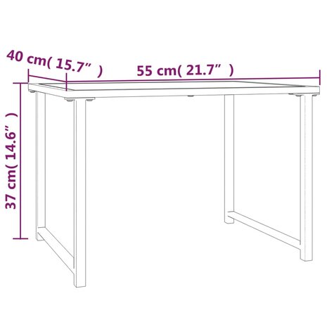 Tuintafel 55x40x37 cm staal antracietkleurig 8720845892135 6