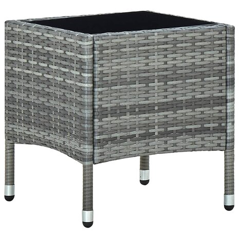 Tuintafel 40x40x45 cm poly rattan grijs 8719883855868 1