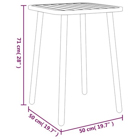 Tuintafel 50x50x71 cm staal antracietkleurig 8720845775070 6