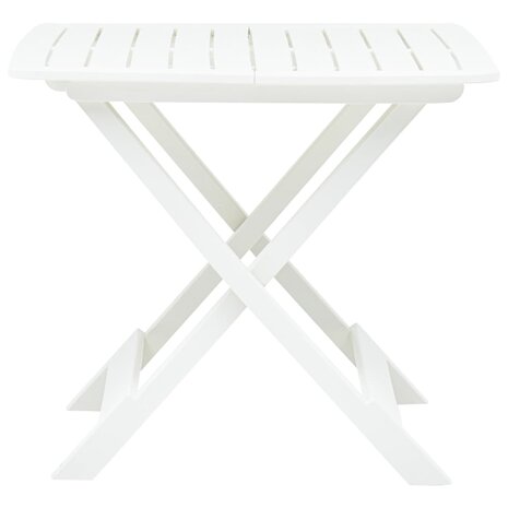 Tuintafel inklapbaar 79x72x70 cm kunststof wit 8719883859736 3