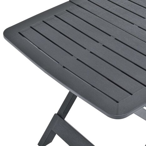 Tuintafel inklapbaar 79x72x70 cm kunststof antraciet 8719883859750 5