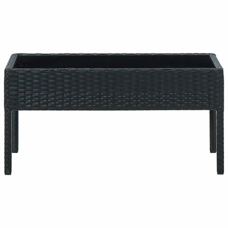 Tuintafel 75x40x37 cm poly rattan zwart 8719883855882 2
