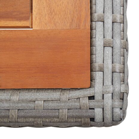 Tuintafel poly rattan en massief acaciahout antraciet 8719883755434 4