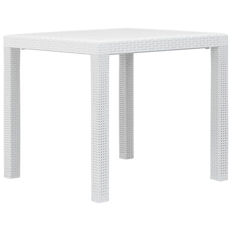 Tuintafel 79x79x72 cm rattan-look kunststof wit 8719883552590 1