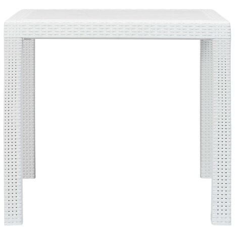 Tuintafel 79x79x72 cm rattan-look kunststof wit 8719883552590 2