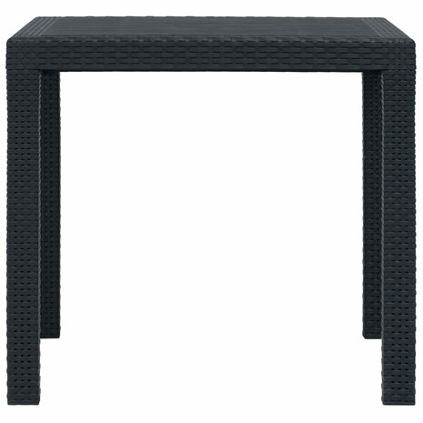 Tuintafel 79x79x72 cm rattan-look kunststof antraciet 8719883552606 2
