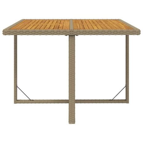 Tuintafel 109x107x74 cm poly rattan en massief acaciahout beige 8720286667118 4