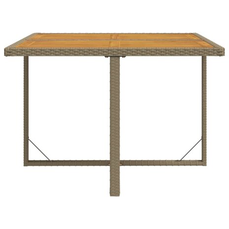 Tuintafel 109x107x74 cm poly rattan en massief acaciahout beige 8720286667118 5