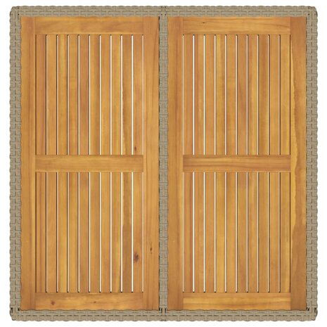 Tuintafel 109x107x74 cm poly rattan en massief acaciahout beige 8720286667118 6
