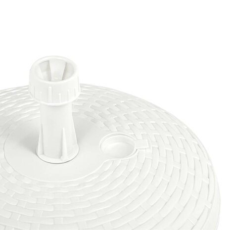 Parasolvoet gevuld met zand/water 20 L kunststof rattan wit 8719883859538 5