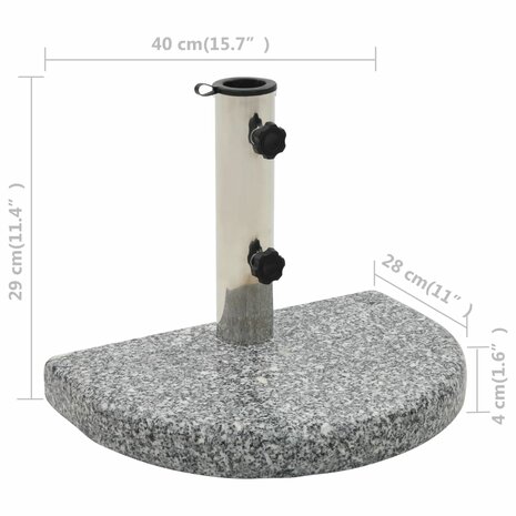 Parasolvoet gebogen 10 kg graniet grijs 8718475708773 6