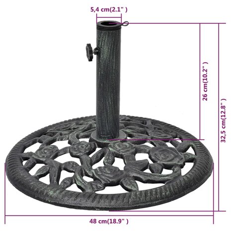 Parasolvoet 12 kg 48 cm gietijzer 8718475973126 6