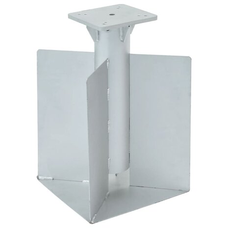 Parasolvoet voor in de grond 27,5x27,5x45 cm staal zilverkleur 8721012989443 1