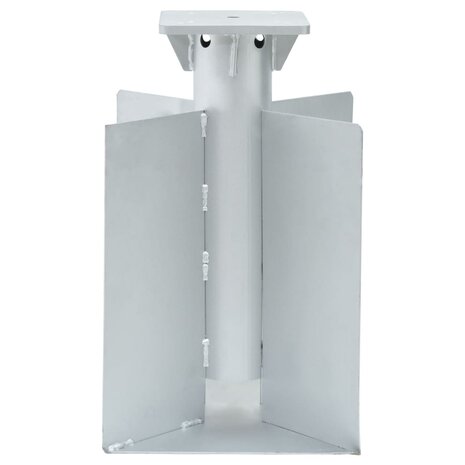 Parasolvoet voor in de grond 27,5x27,5x45 cm staal zilverkleur 8721012989443 2