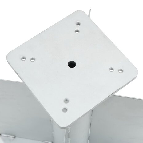 Parasolvoet voor in de grond 27,5x27,5x45 cm staal zilverkleur 8721012989443 5