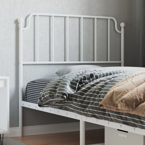 Hoofdbord 100 cm metaal wit 8721012212749 1