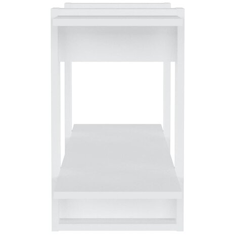 Boekenkast 100x30x51 cm bewerkt hout wit 8720286842669 4