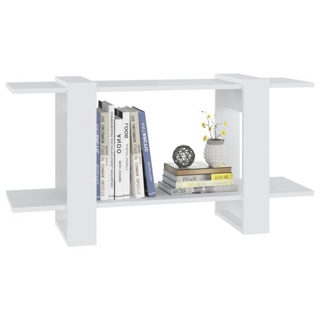 Boekenkast 100x30x51 cm bewerkt hout wit 8720286842669 5