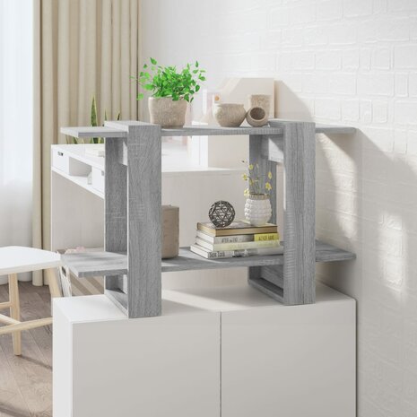 Boekenkast/kamerscherm 80x30x51 cm grijs sonoma eikenkleurig 8720286844137 1