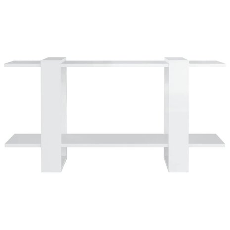 Boekenkast 100x30x51 cm bewerkt hout hoogglans wit 8720286842706 3
