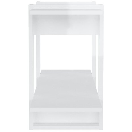 Boekenkast 100x30x51 cm bewerkt hout hoogglans wit 8720286842706 4