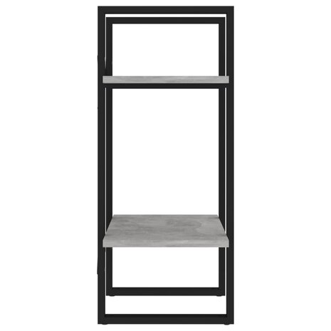 Boekenkast met 2 schappen 40x30x70 cm bewerkt hout betongrijs 8720286567012 6