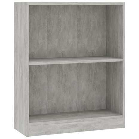 Boekenkast 60x24x76 cm bewerkt hout betongrijs 8719883787633 2