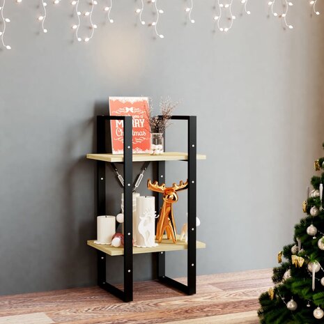 Boekenkast met 2 schappen 40x30x70 cm massief grenenhout 8720286567029 1