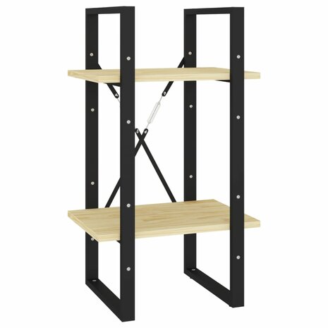 Boekenkast met 2 schappen 40x30x70 cm massief grenenhout 8720286567029 2