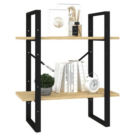 Boekenkast met 2 schappen 60x30x70 cm massief grenenhout 8720286567227 4