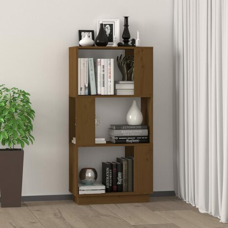 Boekenkast/kamerscherm 51x25x101 cm grenenhout honingbruin 8720286905807 3