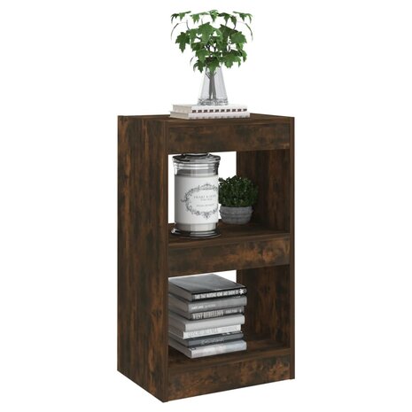 Boekenkast/kamerscherm 40x30x72 cm gerookt eikenkleurig 8720286844151 6