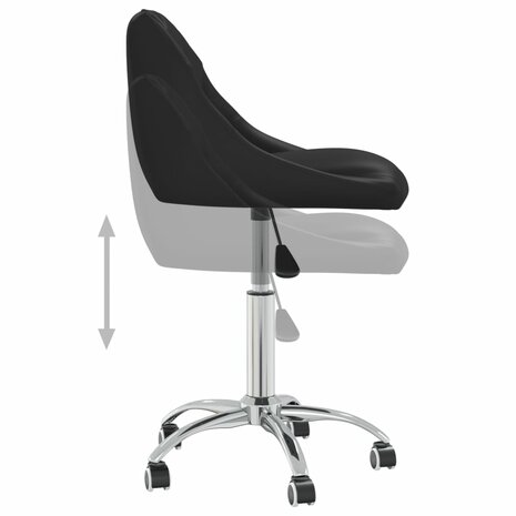 Kantoorstoel draaibaar kunstleer zwart 8720286535707 6