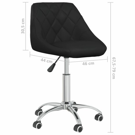 Kantoorstoel draaibaar kunstleer zwart 8720286535707 9