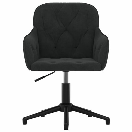 Kantoorstoel draaibaar fluweel zwart 8720287109709 3