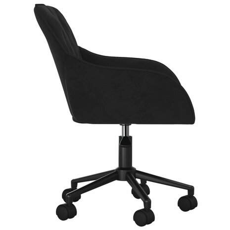 Kantoorstoel draaibaar fluweel zwart 8720287109815 4