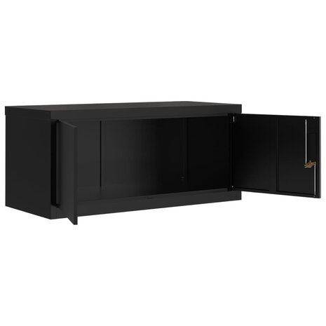 Archiefkast 90x40x40 cm staal zwart 8720845889401 4