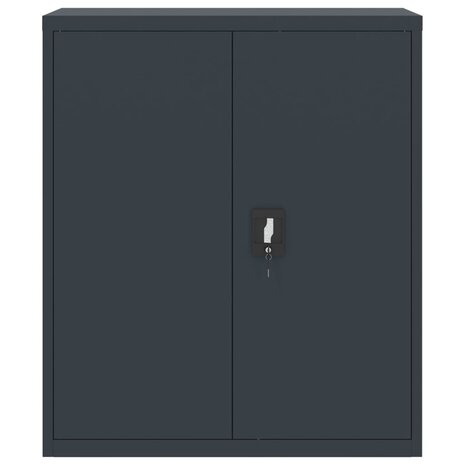 Archiefkast 90x40x105 cm staal antracietkleurig 8720845889616 3
