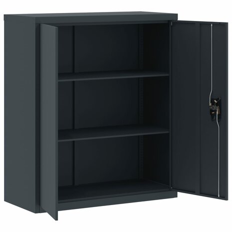 Archiefkast 90x40x105 cm staal antracietkleurig 8720845889616 4