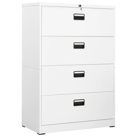 Archiefkast 90x46x134 cm staal wit 8720286566060 1