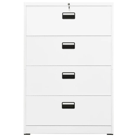 Archiefkast 90x46x134 cm staal wit 8720286566060 2