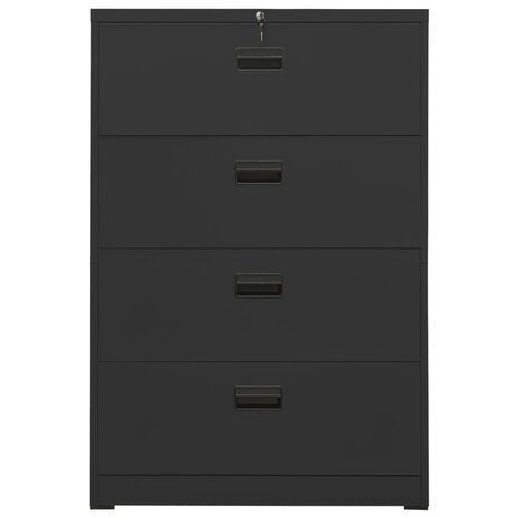 Archiefkast 90x46x134 cm staal antracietkleurig 8720286566091 2
