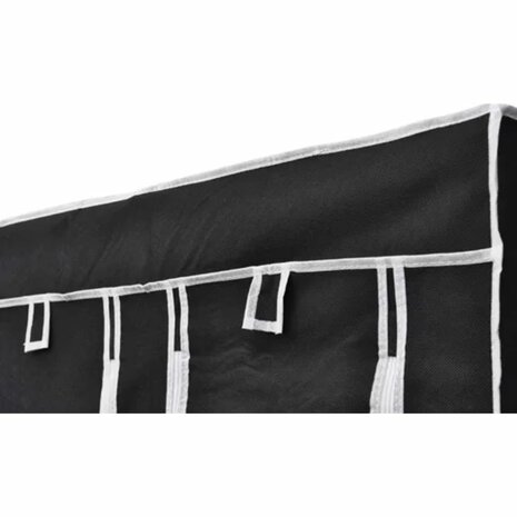 Kledingkast opvouwbaar 110x45x175 cm zwart 8718475829843 5
