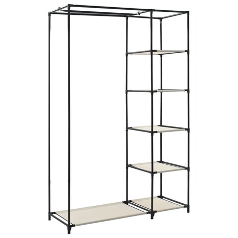 Kledingkasten opvouwbaar 2 st 110x45x175 cm stof crème 8719883564685 7