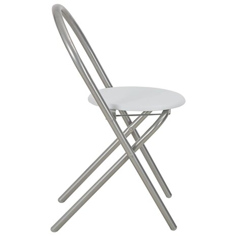 3-delige Eethoek inklapbaar met opbergrek MDF en staal wit 8719883678450 10
